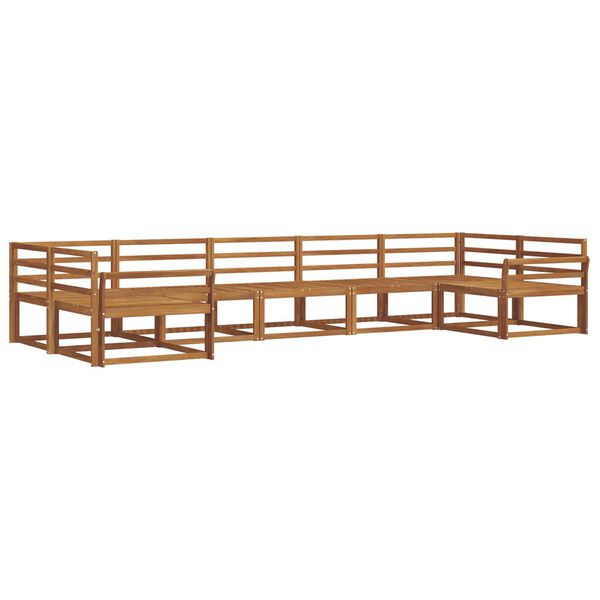 vidaXL Āra dīvānu komplekts 7 pcs Dabiska Cietā akācijas koks