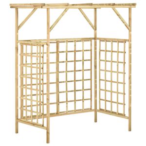 vidaXL dārza pergola 2 atkritumu tvertnēm, impregnēts priedes koks