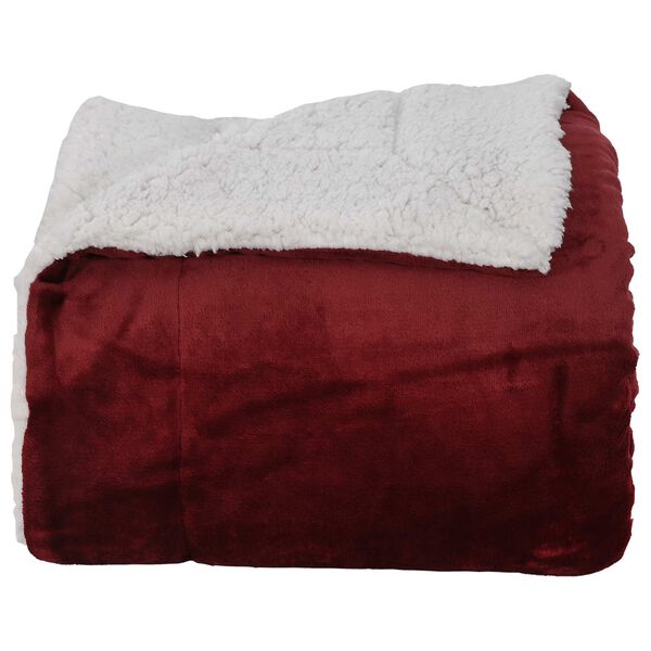vidaXL Pleds Bordo sarkans 150 x 200 cm Flīss