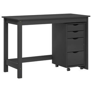vidaXL Galda un rullī&scaron;u skapja komplekts MOSS 2 pcs Pelēka