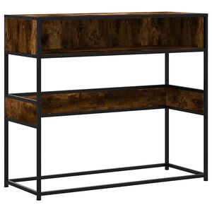vidaXL konsoles galdiņ&scaron;, kvēpināta ozolkoka, 90x35x80 cm, koks
