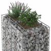 vidaXL Gabions pacelta gulta Sudraba 90 x 50 x 80 cm Cinkots tērauds
