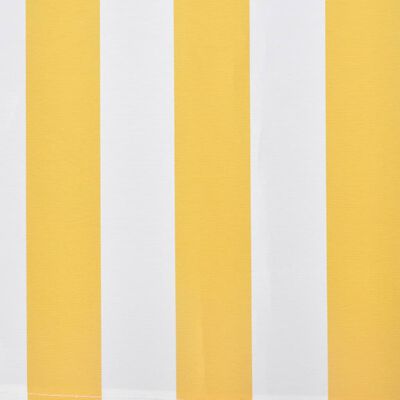 vidaXL markīze, sarullējama, 400 cm, dzeltena ar baltu