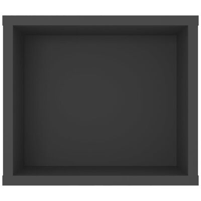 vidaXL piekarams TV plaukts, pelēks, 100x30x26,5 cm, skaidu plāksne