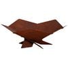 vidaXL Uguns bedre Rūsa 53 x 53 x 18,5 cm Novecināts tērauds