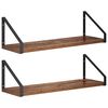 vidaXL Sienas plaukti 2 gab. Vecs koks 50 x 16 x 15,5 cm