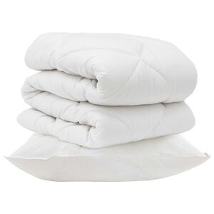 vidaXL Sega ar spilvenu 2 pcs Balts Mikro&scaron;ķiedra