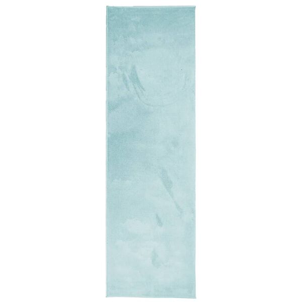 vidaXL paklājs OVIEDO, īsa spalva, mīksts, zaļ&scaron;, 80x250 cm