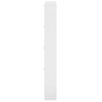 vidaXL apavu skapītis, spīdīgi balts, 59x17x150 cm, inženierijas koks
