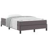vidaXL Gultas rāmis ar matraci Pelēka 120 x 190 cm audums