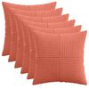 vidaXL Spilvenu pārvalks 6 pcs ALMELO Sarkans oranžs 45 x 45 cm