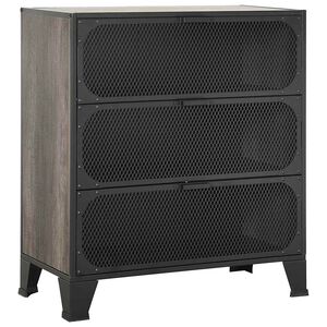 vidaXL skapītis, pelēks, 72x36x82 cm, metāls un MDF