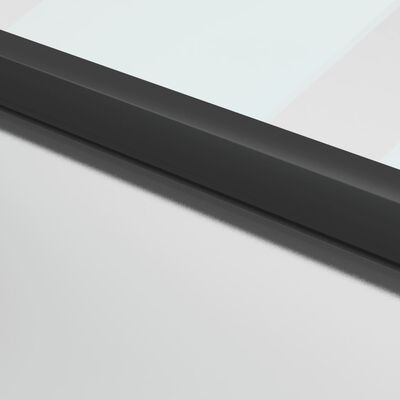 vidaXL iekšdurvis, 76x201,5 cm, melnas, rūdīts stikls un alumīnijs