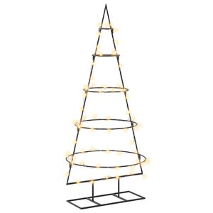 vidaXL Metāla Ziemassvētku egle ar statīvu KUOPIO 125 cm Silti balts