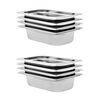 vidaXL Gastronorm trauki, 8 gab., GN 1/4, 65 mm, nerūsējo&scaron;s tērauds