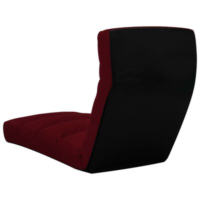vidaXL salokāms grīdas krēsls, vīnsarkana mākslīgā āda