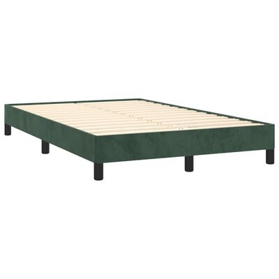vidaXL gultas rāmis, tumši zaļš, 120x190 cm, samts