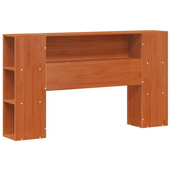 vidaXL Gulta ar uzglabā&scaron;anas galviņu Vaks brūns 140 x 190 cm