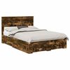 vidaXL Gultas rāmis Dūmaka ozols 140 x 190 cm Inženierijas koks