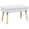 vidaXL Divslāņu sola Balts 80 x 40 x 47 cm Audums
