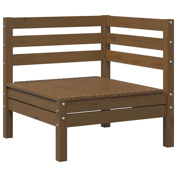 vidaXL 3-daļīgs dārza atpūtas mēbeļu komplekts, brūns priedes koks