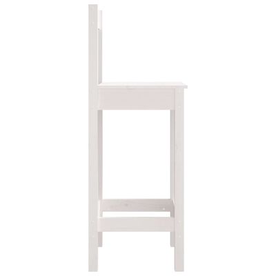 vidaXL bāra krēsli, 2 gab., balti, 40x41,5x112 cm, priedes masīvkoks