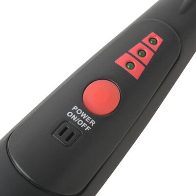vidaXL metāla detektors, melns ar sarkanu