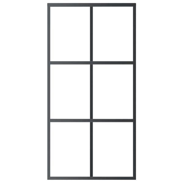 vidaXL bīdāmās durvis ar stiprinājumiem, stikls, alumīnijs, 102x205 cm