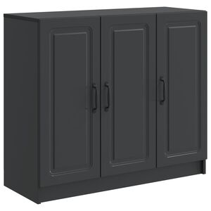 vidaXL Puse Melns 89 x 34,5 x 77 cm Inženierijas koks