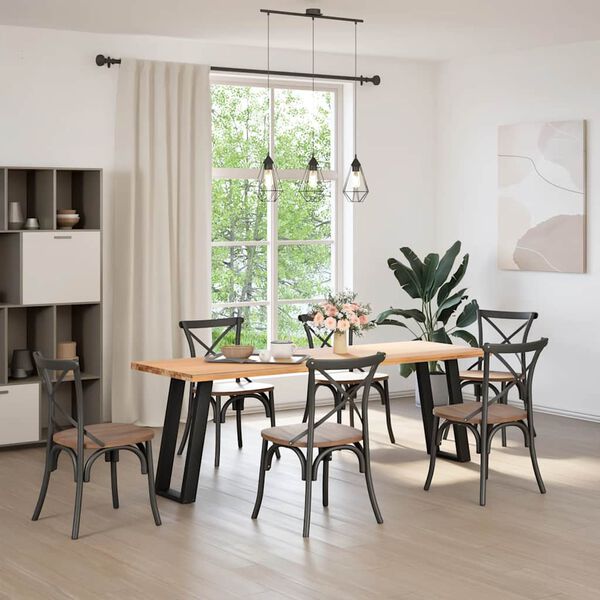 vidaXL konsoles galda kājas, 2 gab., U-veida, melnas, 38x(72-73) cm, tērauds