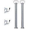 2 atbalsta caurules ar 2 skavām atbalsta ritenim, 48 mm