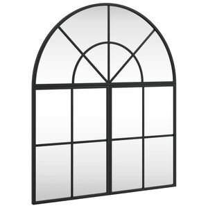 vidaXL sienas spogulis, melns, 60x70 cm, dzelzs