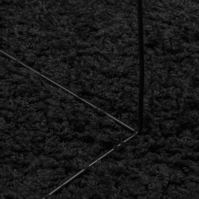 vidaXL paklājs PAMPLONA, 240x340 cm, Shaggy, moderns, melns