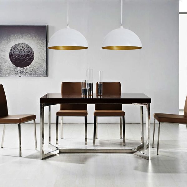 vidaXL griestu lampas, 2 gab., regulējams augstums, pusapaļas, baltas