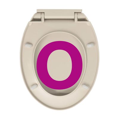 vidaXL tualetes poda vāks, lēnās aizvēršanas funkcija, aprikožu krāsa