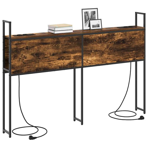 vidaXL Uzglabā&scaron;anas galvas balsts ar uzlādes staciju 143 x 15 x 98 cm