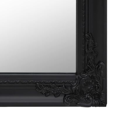 vidaXL grīdas spogulis, 50x200 cm, melns