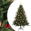 vidaXL Mākslīgā Ziemassvētku egle ar bumbiņu 120 cm 150 LED