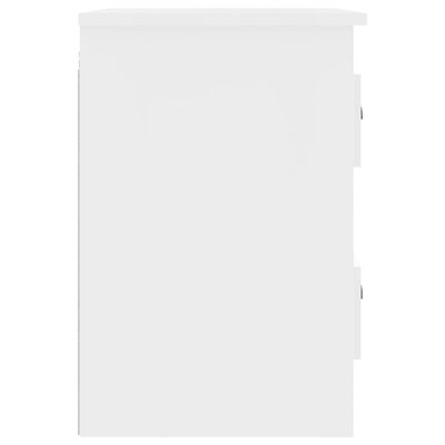 vidaXL sienas naktsskapīši, 2 gab., 41,5x36x53 cm, spīdīgi balti