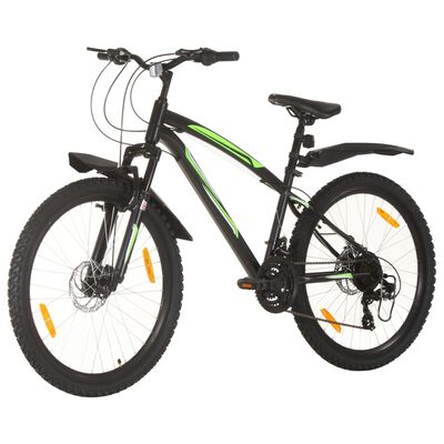 vidaXL kalnu velosipēds, 21 ātrums, 26'', 42 cm, melns