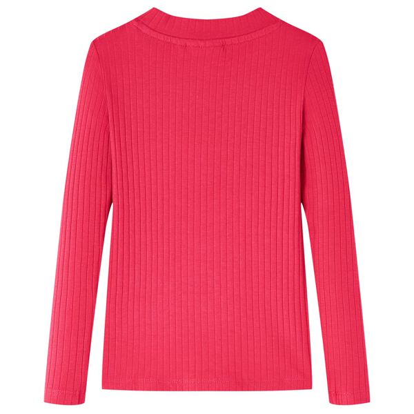 Bērnu krekls ar garām piedurknēm, koši rozā, 128