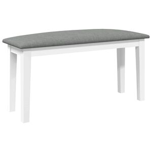 vidaXL Sols 90 cm Balta masīvkoka gumija
