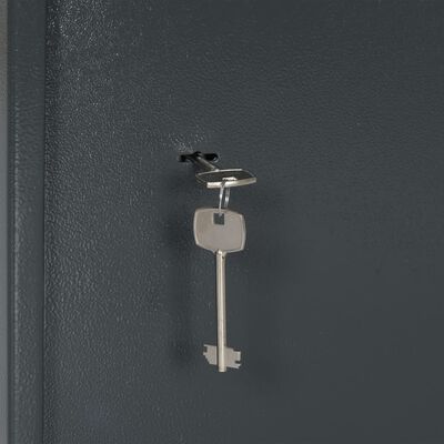 vidaXL seifs ar mehānisko slēdzeni, 35x31x50 cm, tumši pelēks tērauds