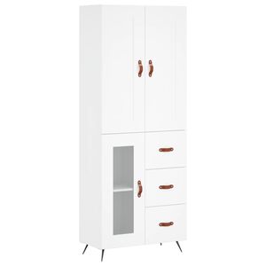 vidaXL augstais skapis, balts, 69,5x34x180 cm, inženierijas koks