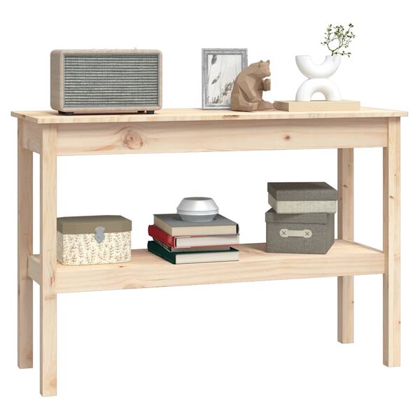 vidaXL konsoles galdiņ&scaron;, 110x40x75 cm, priedes masīvkoks