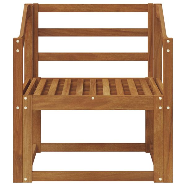 vidaXL Āra dīvāns Cietā akācijas koks Dabiska