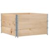 vidaXL dārza puķu kaste, 100x100 cm, priedes masīvkoks