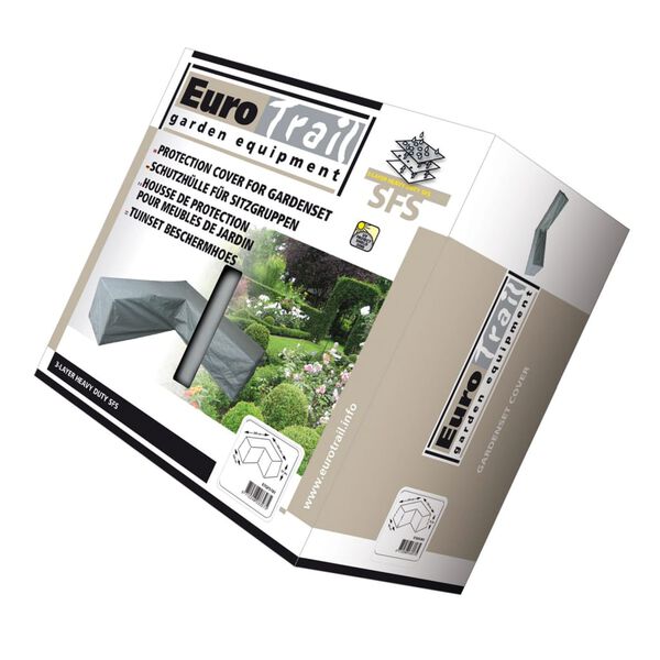 Eurotrail mēbeļu pārsegs, L-formas, 275x275x100/70 cm, pelēks