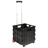 vidaXL Ratiņ&scaron; Melns un sarkans 35 x 39 x 92 cm PP un elastomērs