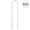 vidaXL zemes mietiņi, 25 gab., U-forma, 20x3,5 cm, cinkots tērauds